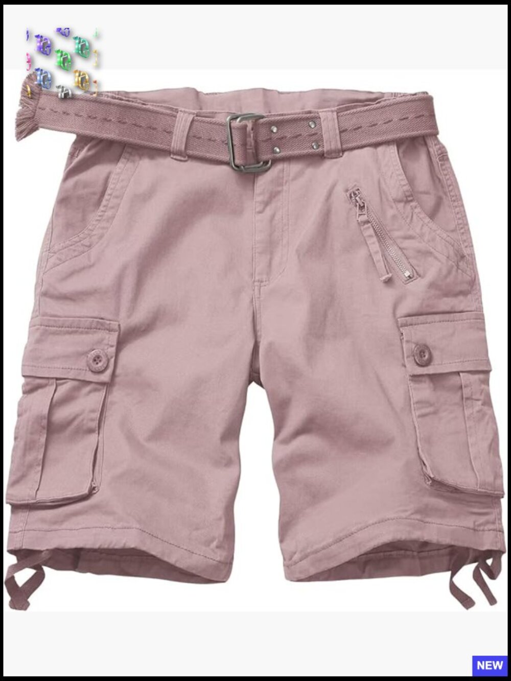 Women's Hiking Cargo Shorts 7" Bermuda Casual Y2K Camo with Zipper Pockets